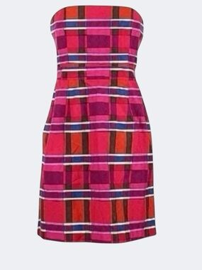Banana Republic Strapless Multicolor Dress Cocktail Wedding Guest Size 6 Petite